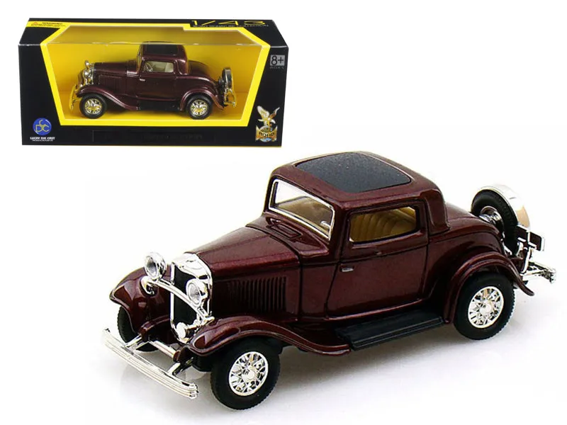 1932 Ford 3-Window Coupe Bur dy 1/43 Diecast Model Car by Road Signature