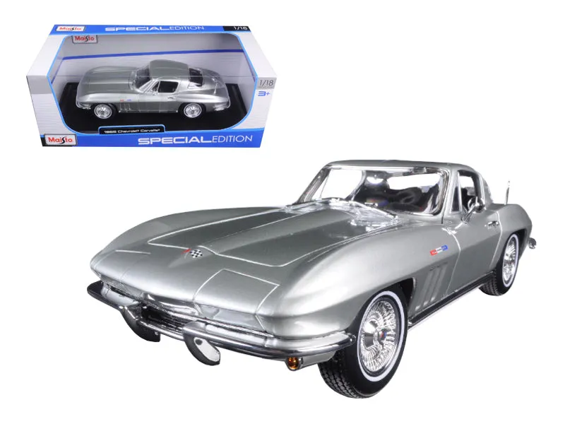 1965 Chevrolet Corvette Silver Special Edition 1/18 Diecast Model Car by Maisto