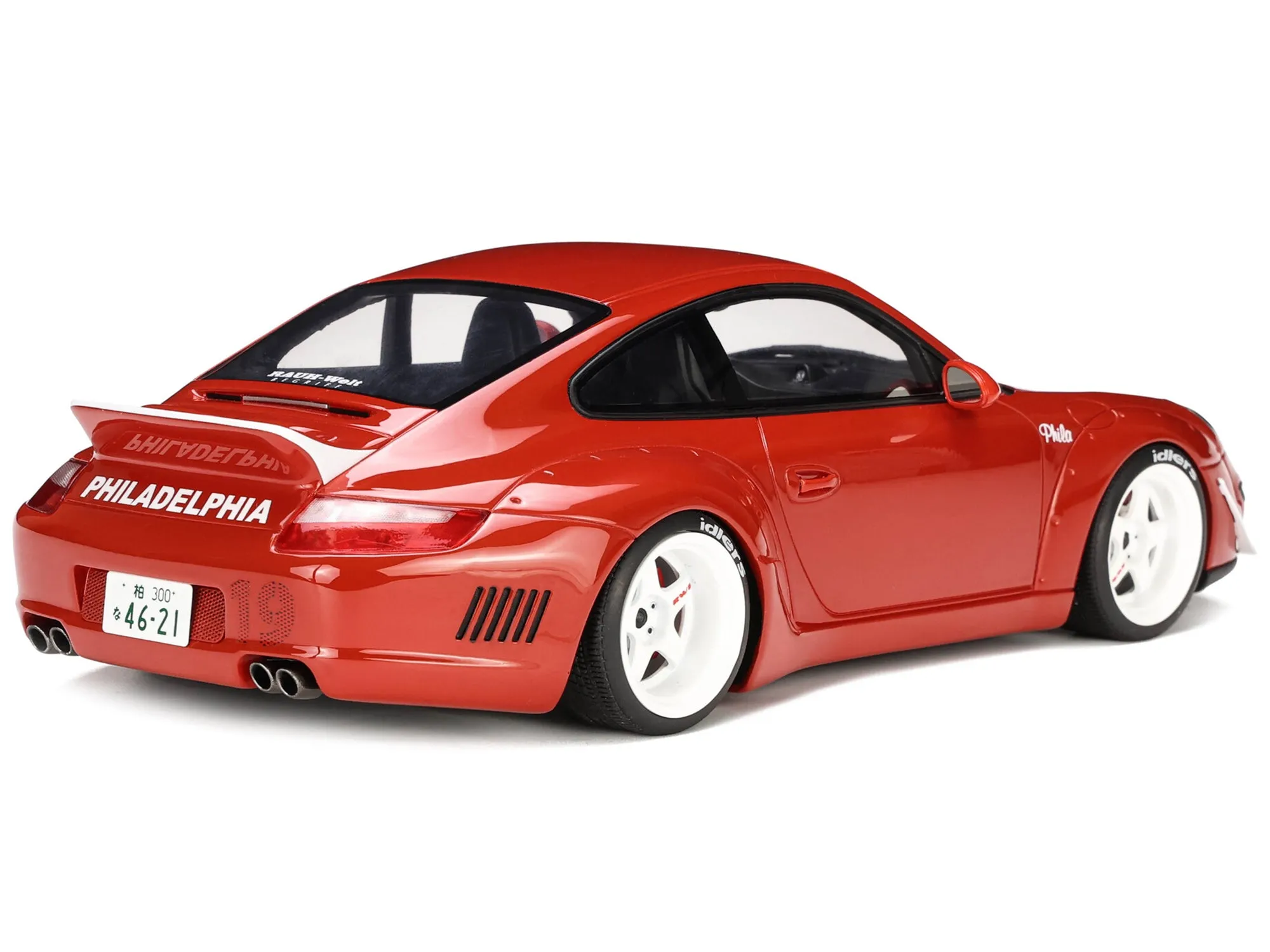 2021 Porsche 911 RWB AKA Phila Red 1/18 Model Car by GT Spirit