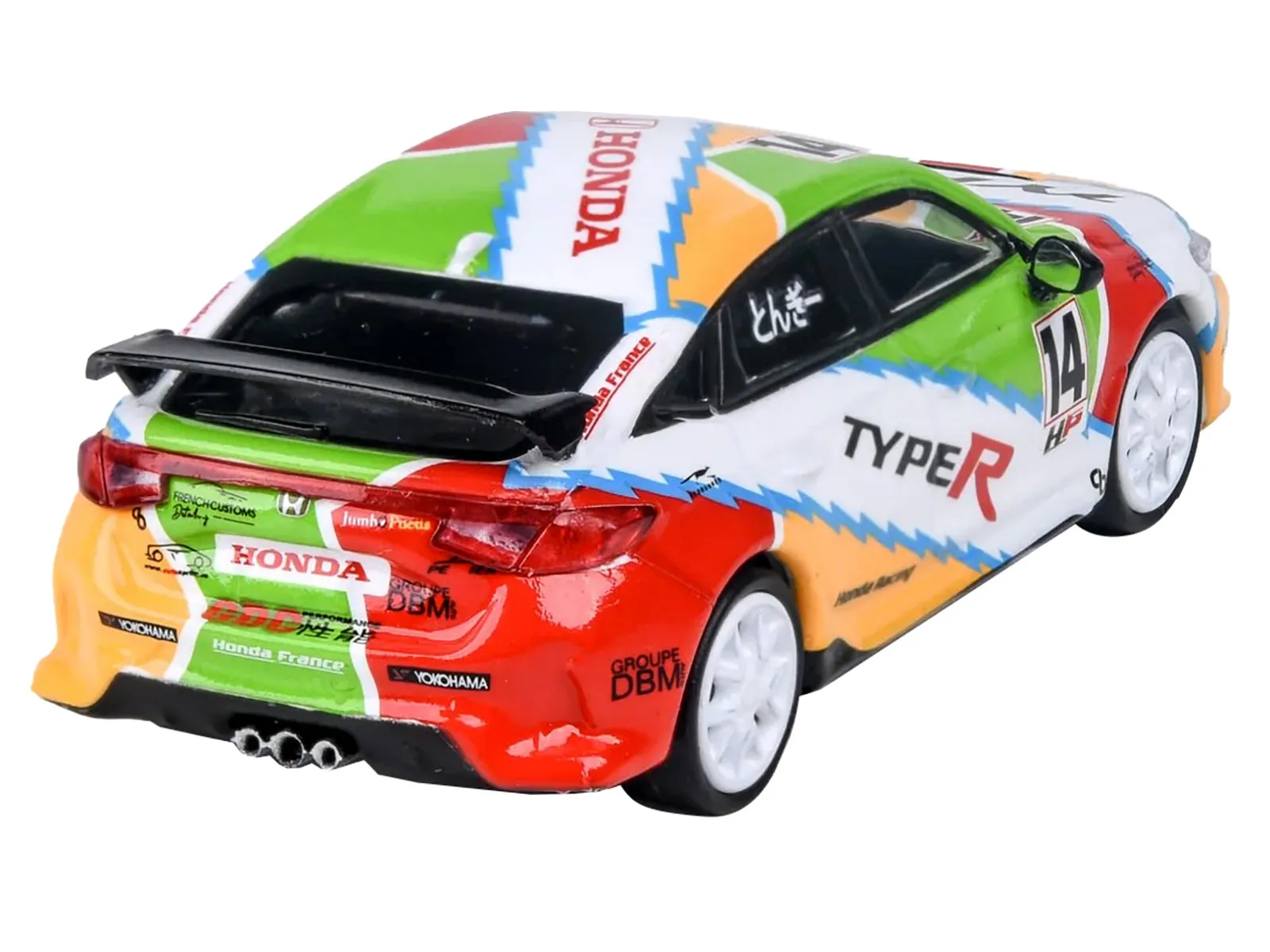 2023 Honda Civic Type R FL5 #14 JACCS Livery 1/64 Diecast Model Car by Paragon Models