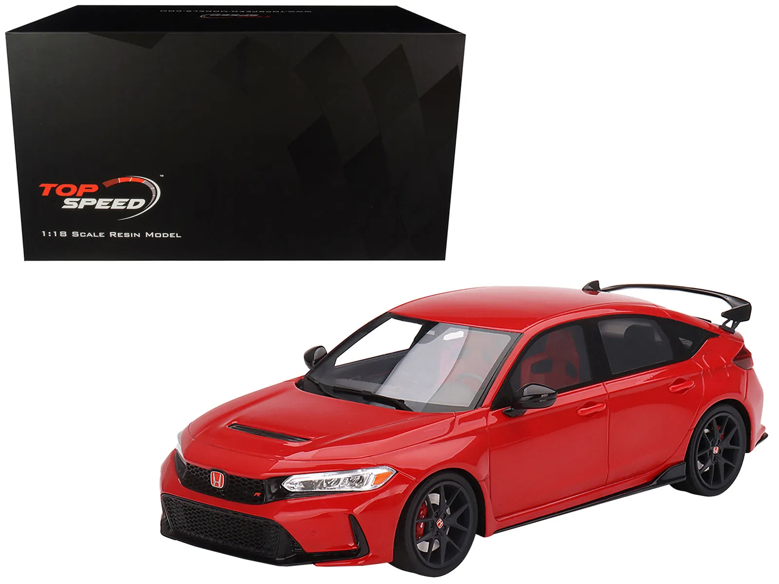 2023 Honda Civic TYPE R Rallye Red 1/18 Model Car by Top Speed