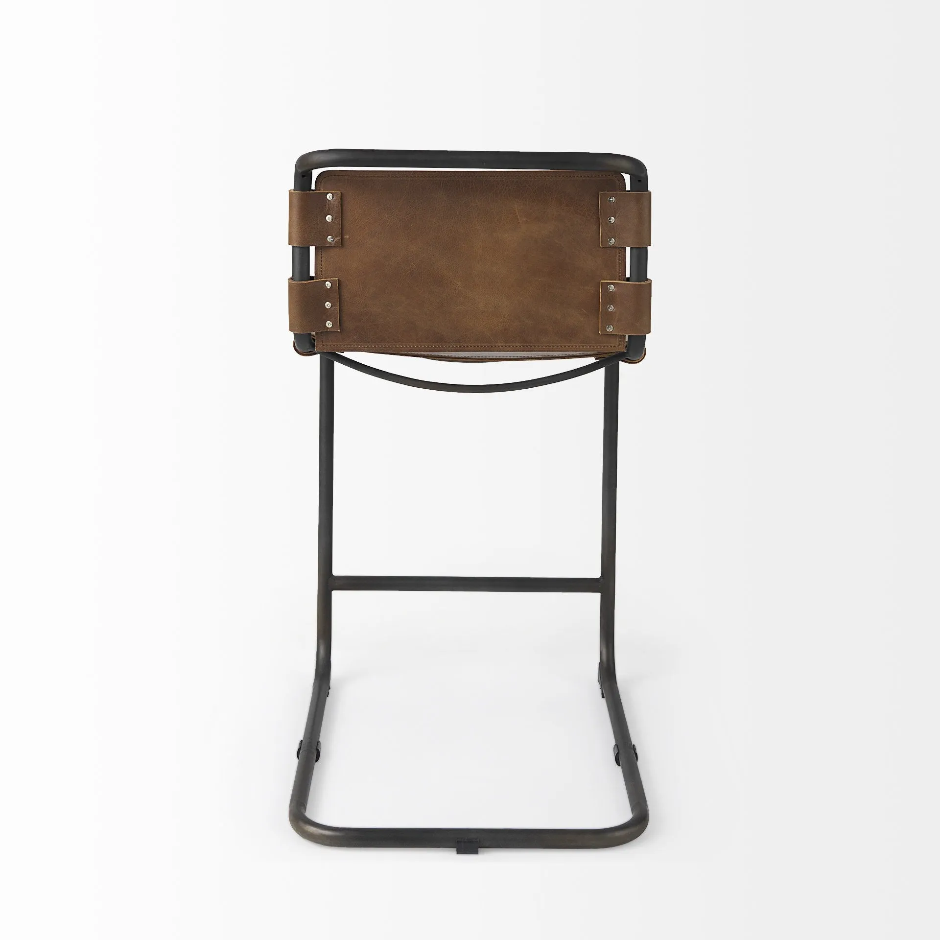 29 Brown And Black Steel Bar Chair