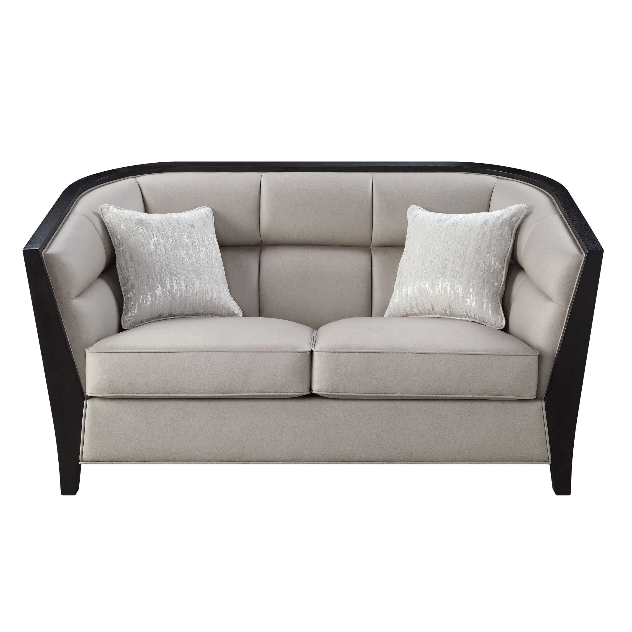 64 Beige Black Love Seat