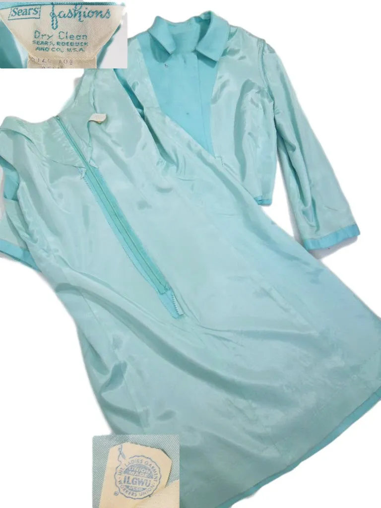 70s Dress & Jacket Set in Robin's Egg Blue - lg