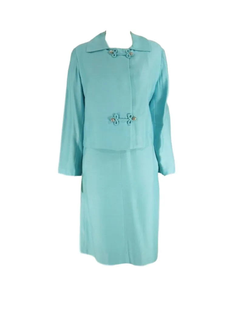 70s Dress & Jacket Set in Robin's Egg Blue - lg