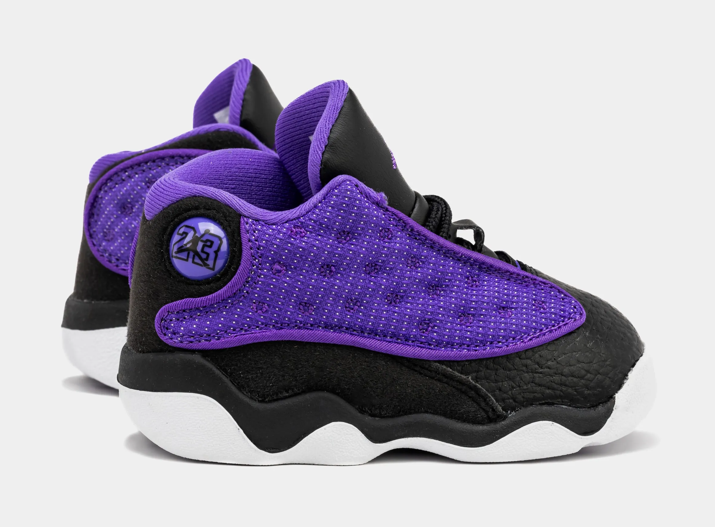 Air Jordan 13 Retro Purple Venom Infant Toddler Lifestyle Shoes (Black/Purple)