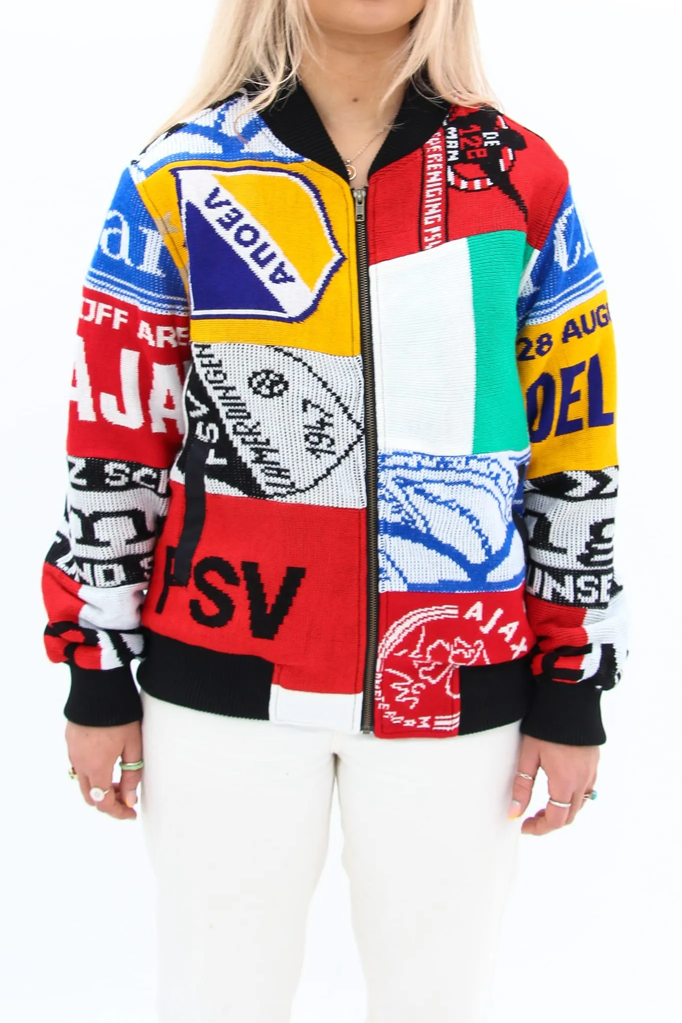 AM Re-Worked Football Scarf Jacket #24