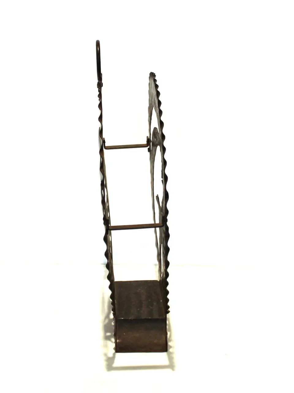 American Art Deco Wrought Iron and Cut Iron Magazine Rack