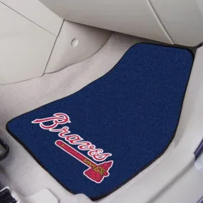 Atlanta Braves 2Pk Carpet Car Mat Set - Design 2