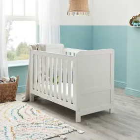 Babymore Caro Mini Cot Bed - White Wash