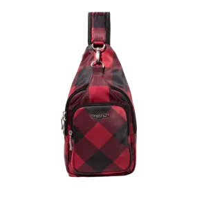 Baggallini Central Park Sling - Red Buffalo Plaid