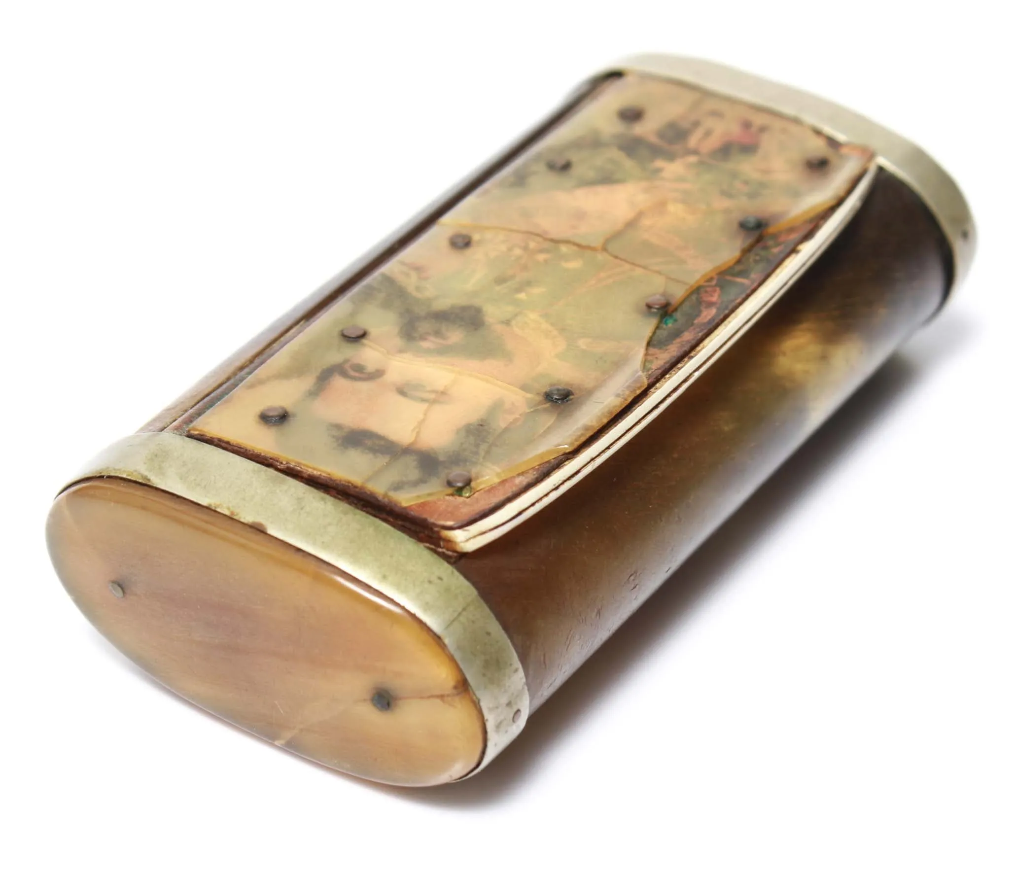 Bavarian Ludwig II Stag Horn Snuff Box