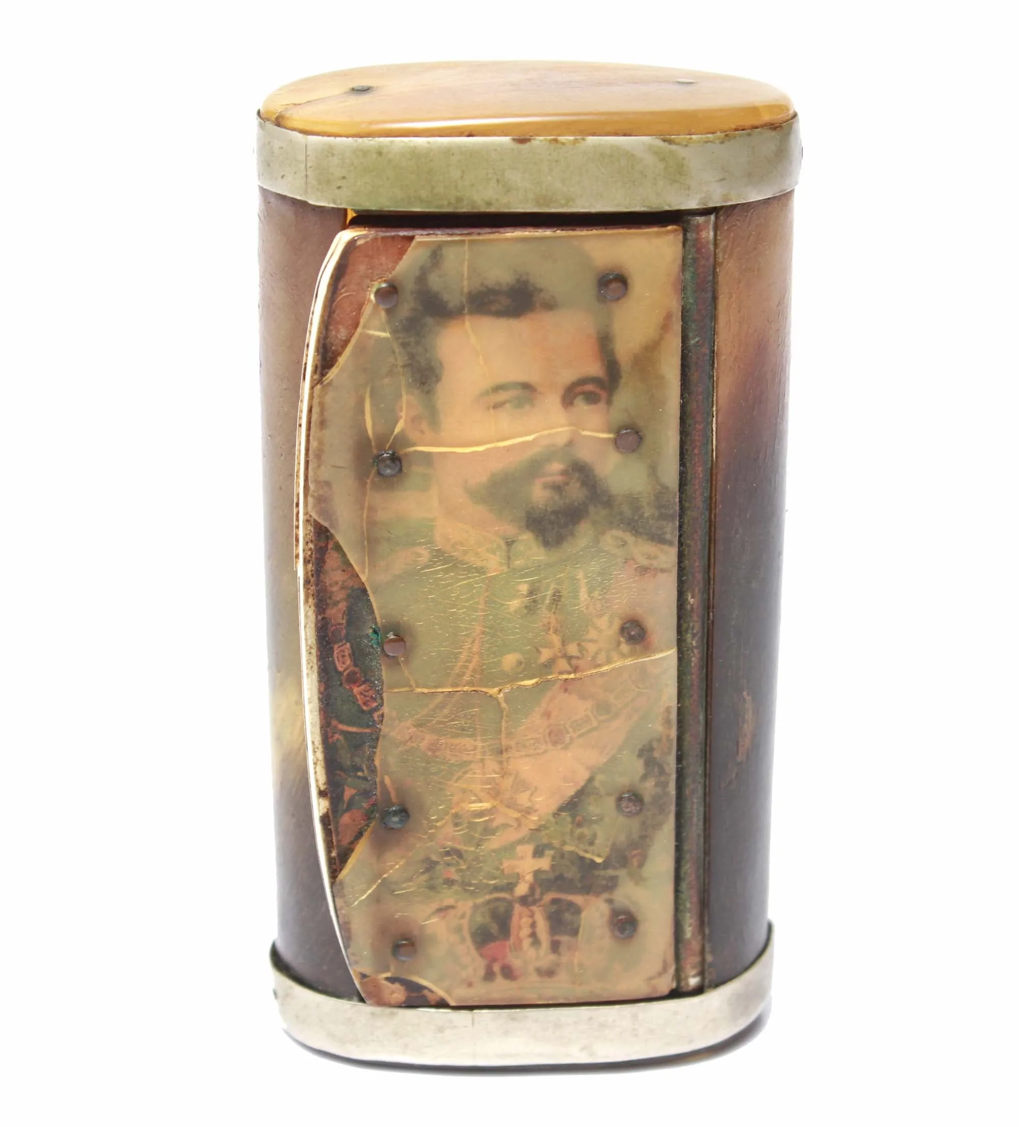 Bavarian Ludwig II Stag Horn Snuff Box