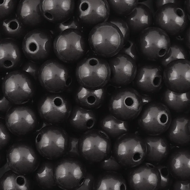 Beads-10mm Miracle Beads-Round-Black-Quantity 20 Loose Beads