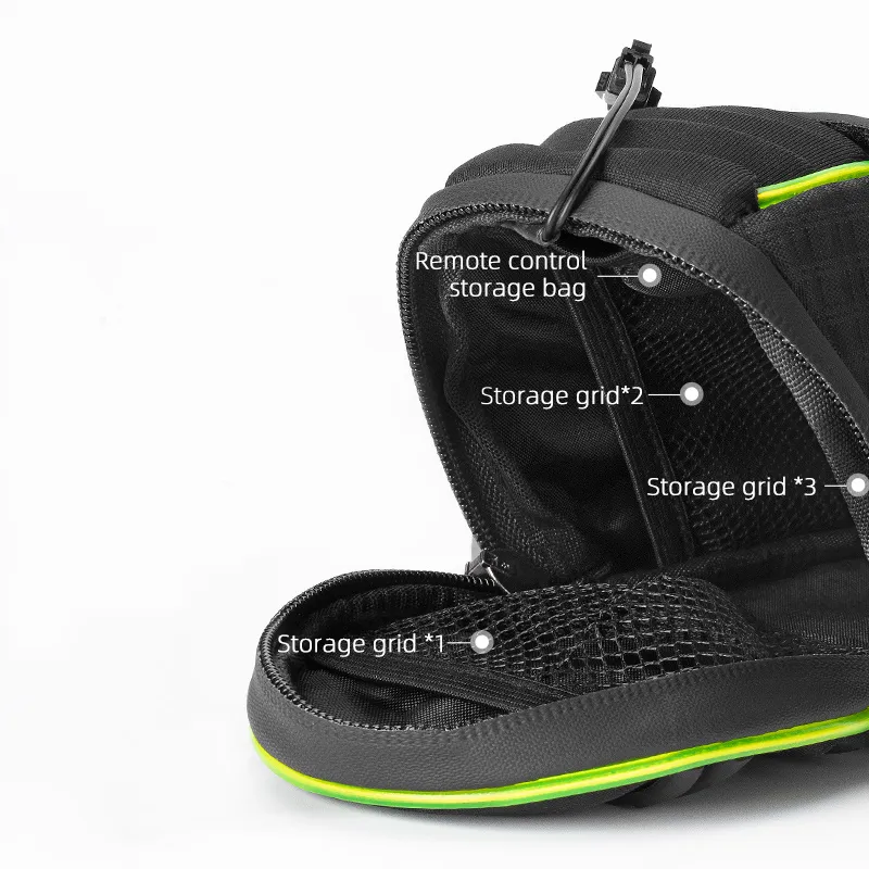 Bicycle Tail Bag With Lights Glow At Night