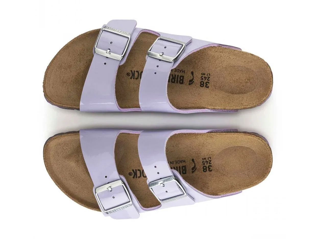 Birkenstock Arizona Ciabatte 2 Fibbie Vernice Purple Fog