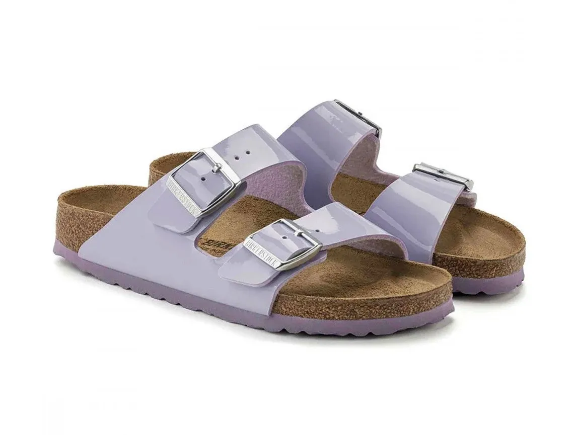 Birkenstock Arizona Ciabatte 2 Fibbie Vernice Purple Fog