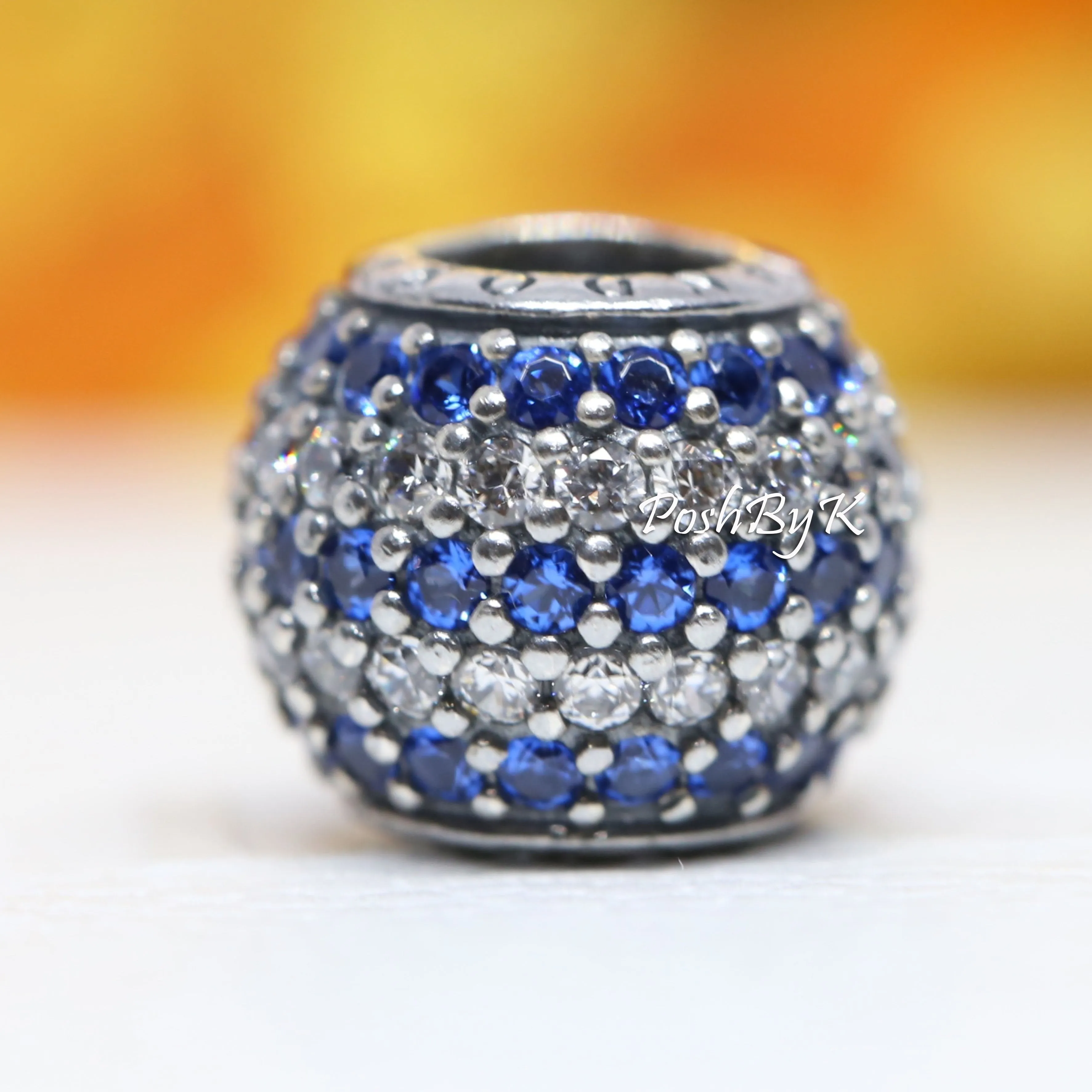 Blue Nautical Pave Lights Charm 791172NCB