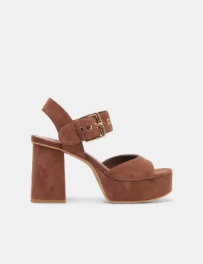 Bobby Platform Heel, Cocoa Suede