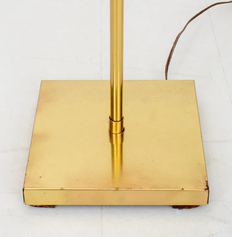 Brass Swing-Arm Floor Lamp