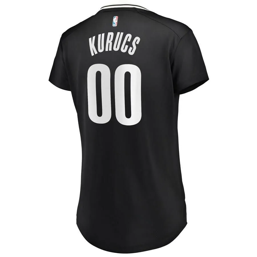 Brooklyn Nets Rodions Kurucs Fanatics Branded Fast Break Player Icon Jersey Womens - Black | Ireland G7061E8