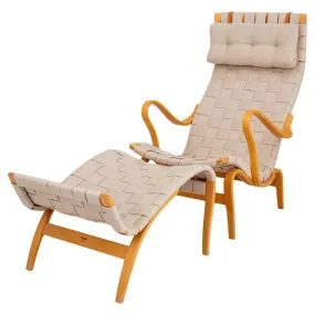 Bruno Mathsson Pernilla Lounge Chair and Stool