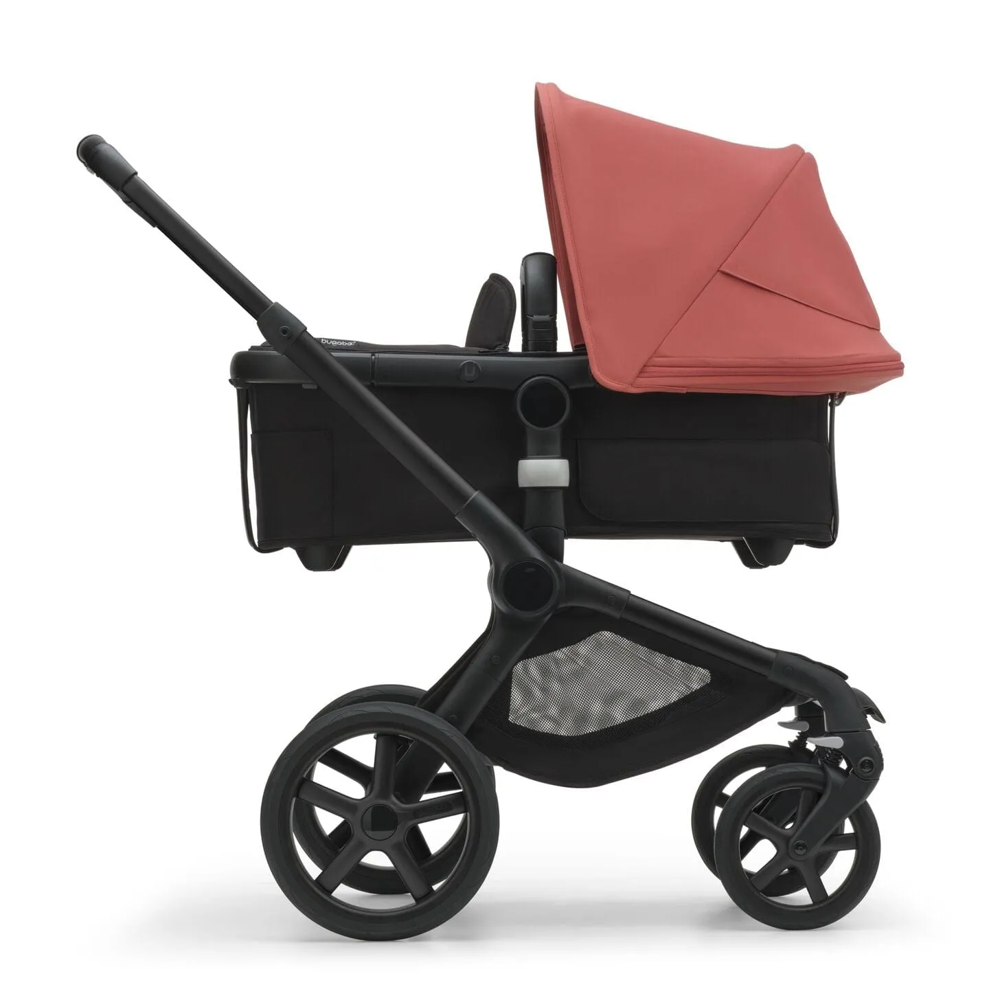 Bugaboo Fox 5, Cloud T Plus and Base Travel System - Black/Midnight Black/Sunrise Red