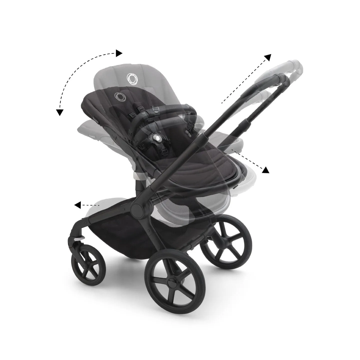 Bugaboo Fox 5, Pebble 360 and Base Travel System - Black/Midnight Black/Midnight Black