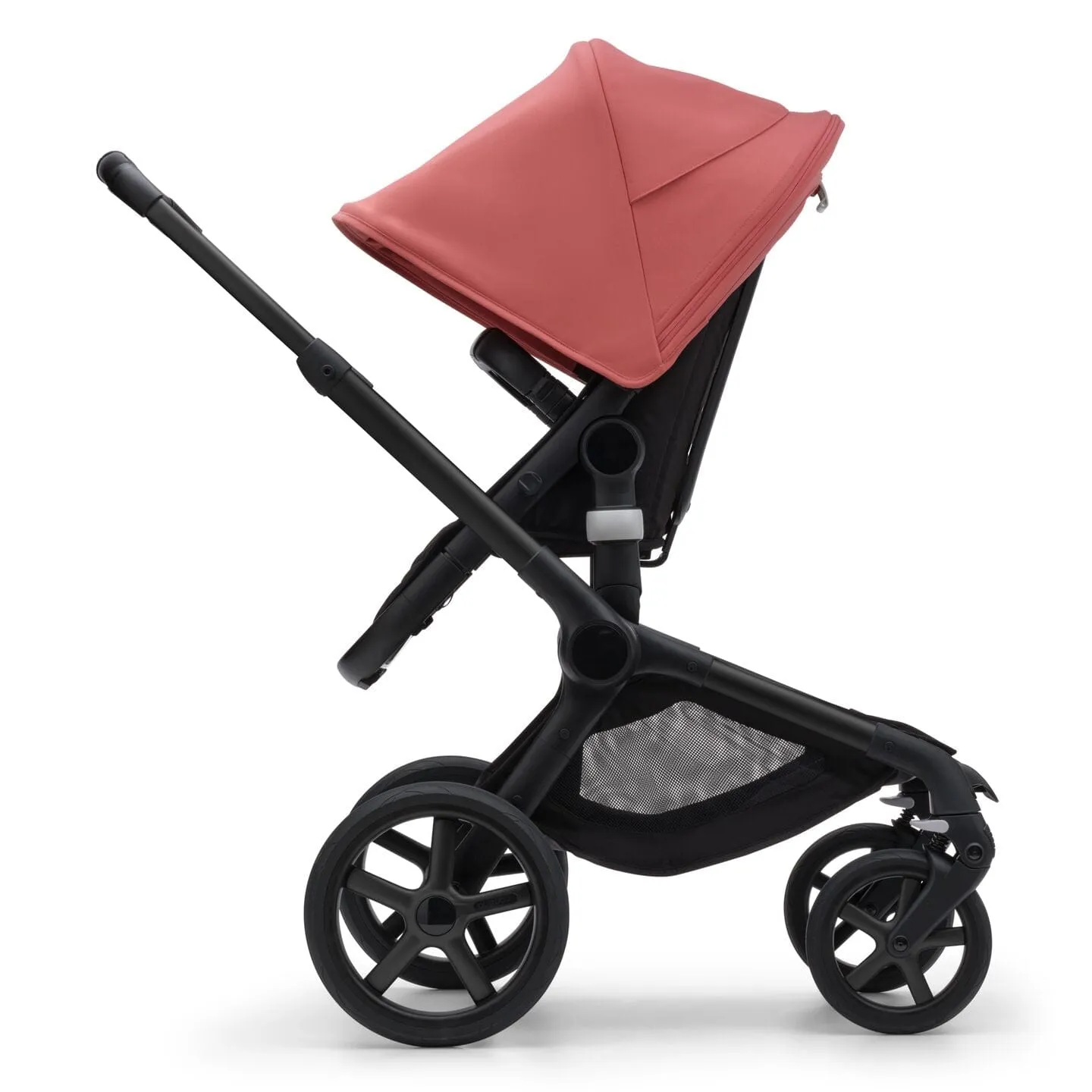 Bugaboo Fox 5, Pebble 360 PRO and Base Travel System - Black/Midnight Black/Sunrise Red