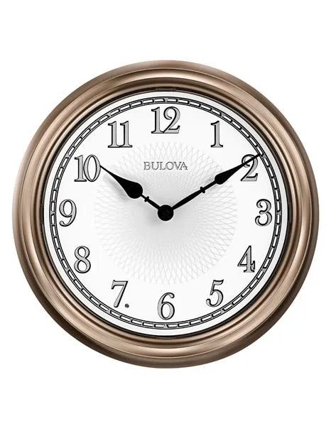 Bulova Light Time Day and Night&#44; Indoor / Outdoor Wall Clock - Champagne Case