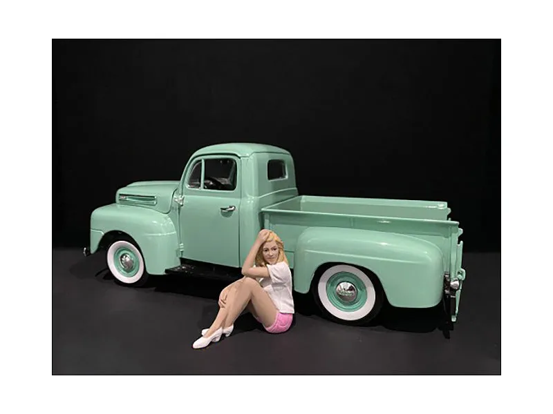 Car Girl in Tee Madee Figurine for 1/24 Scale Models by American Diorama