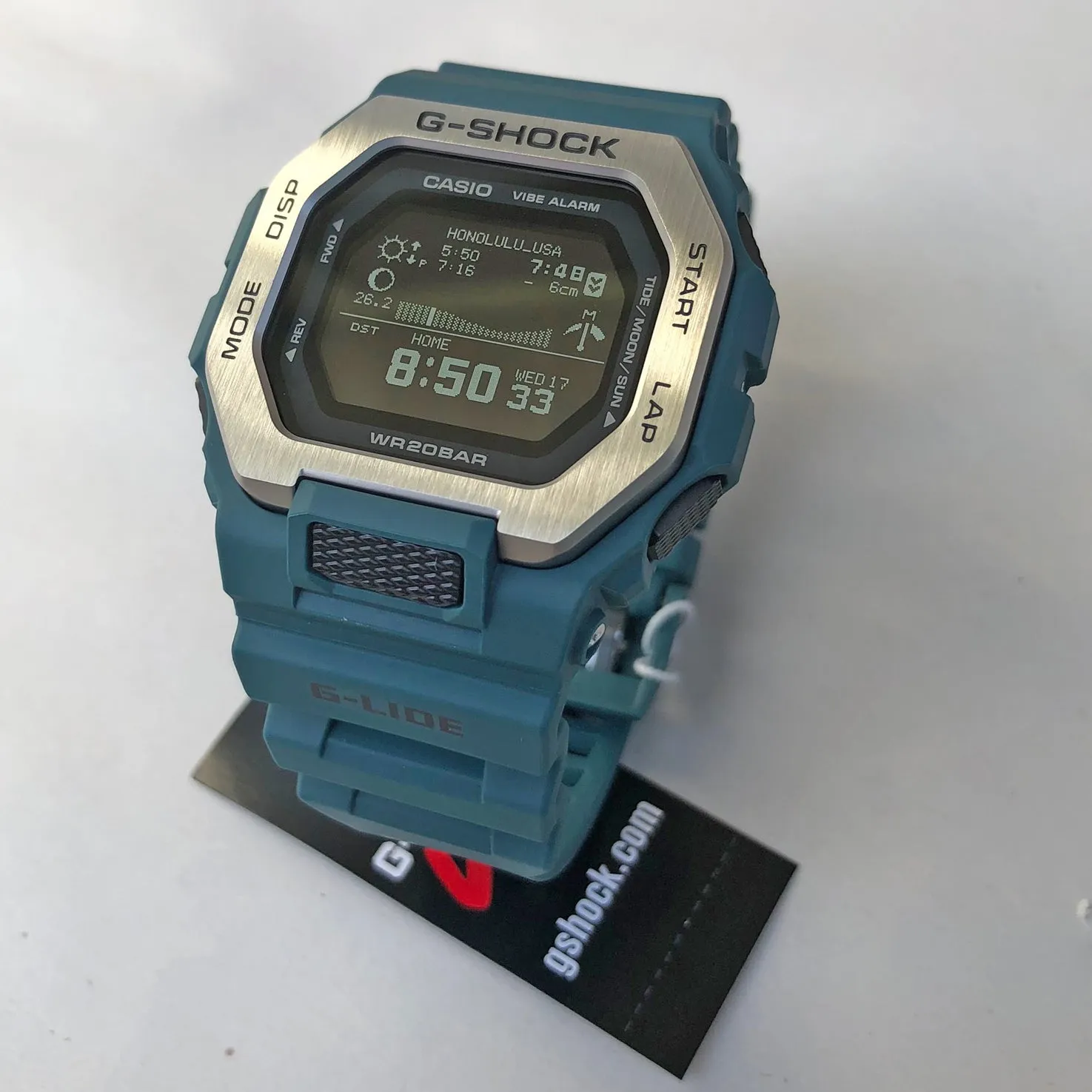 Casio G-SHOCK G-LIDE GBX-100-2 Teal Green Surfer Men's Tide Watch