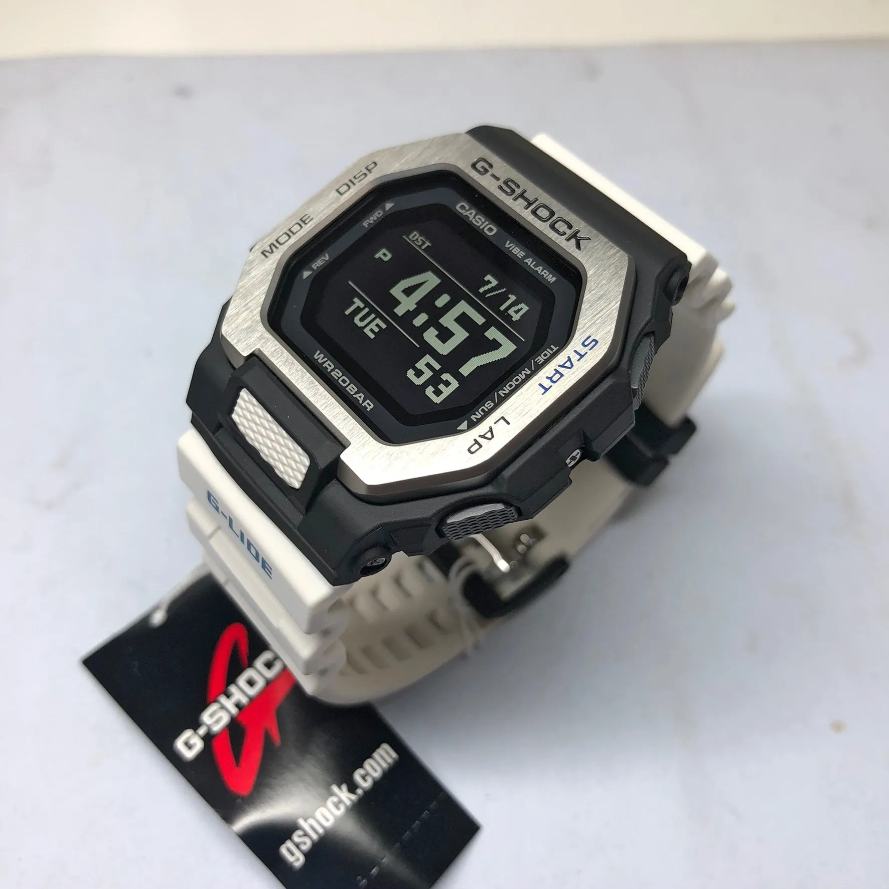 Casio G-SHOCK G-LIDE GBX-100-7 White Surfer Men's Tide Watch