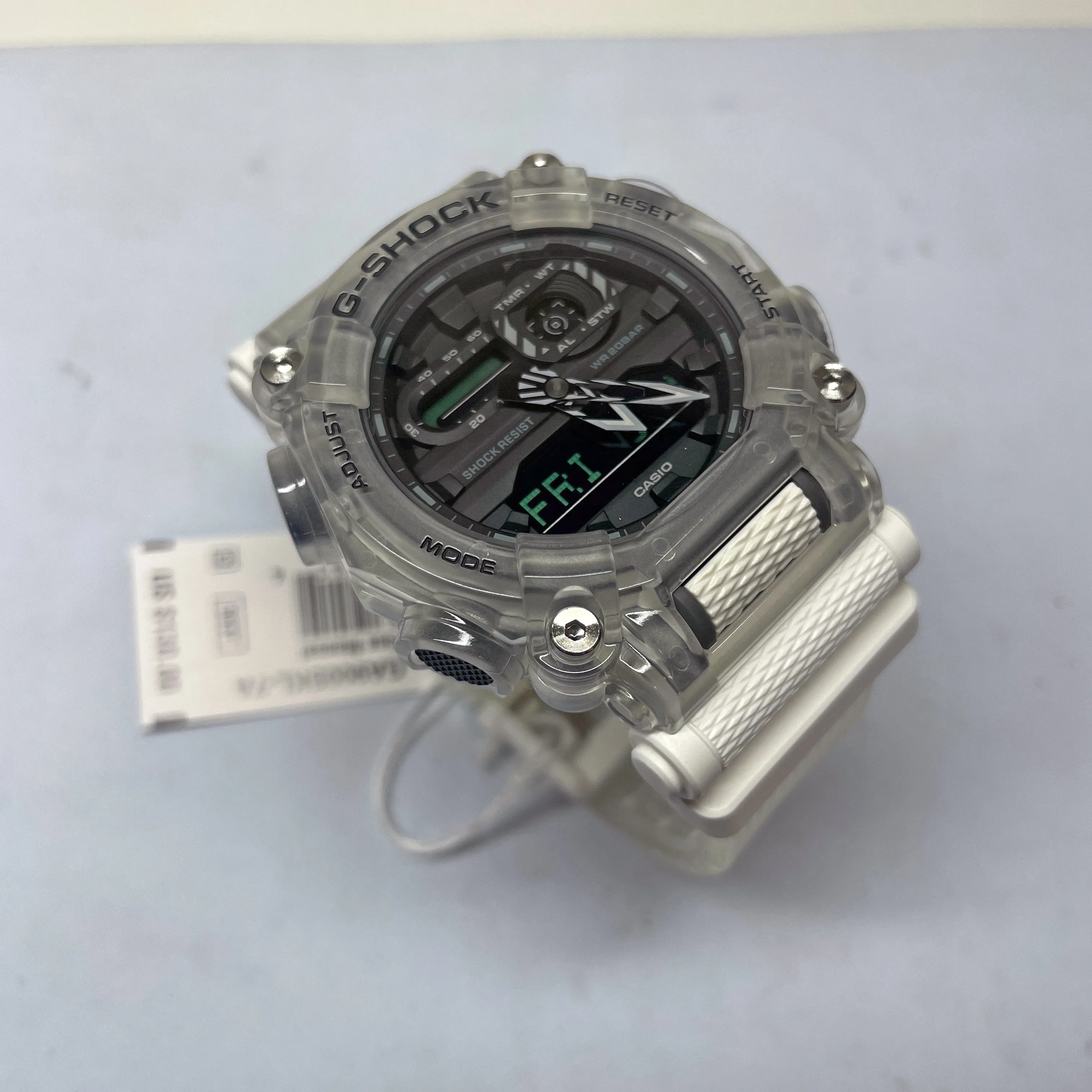 Casio G-Shock GA900SKL-7A Sound Waves Clear Transparent Watch