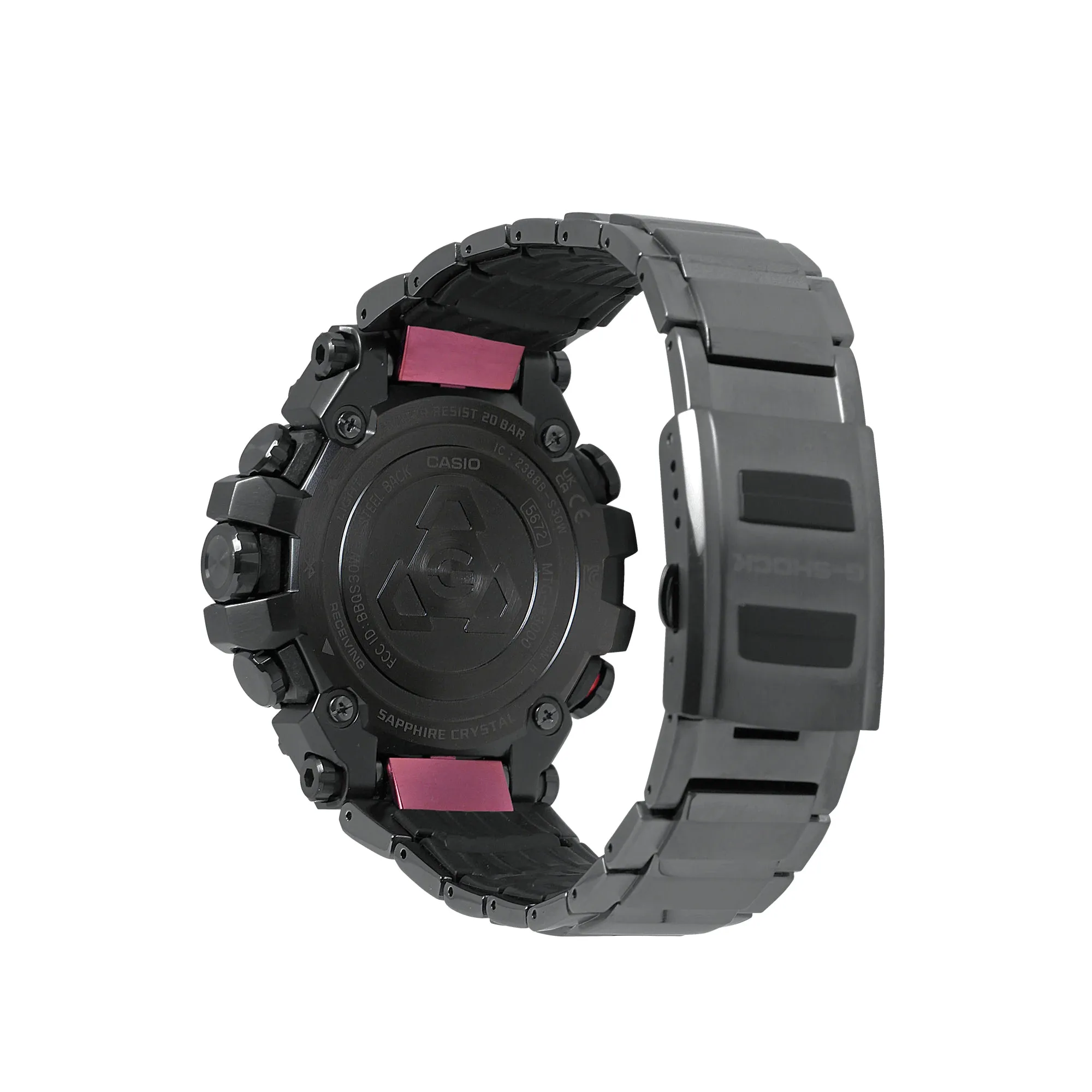 Casio G-Shock MTG MTGB3000BD1A Dark Grey Bordeaux IP Red Bluetooth Watch