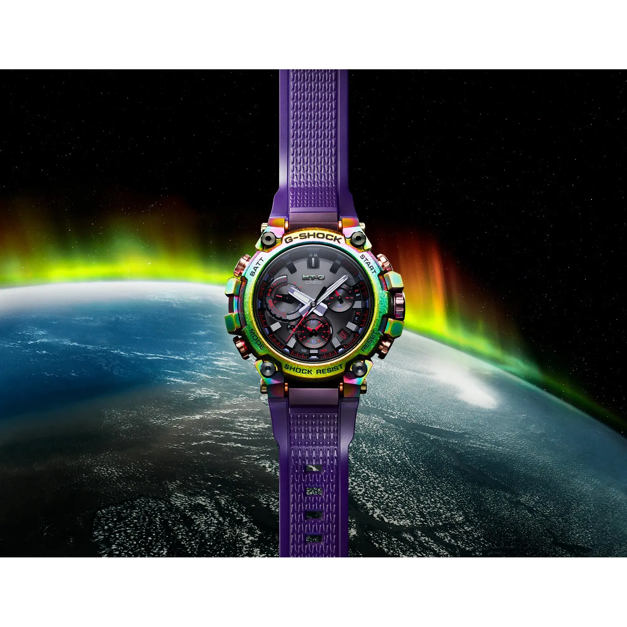 Casio G-Shock MTGB3000PRB-1 Aurora Oval Rainbow Purple Limited Edition MTG Watch