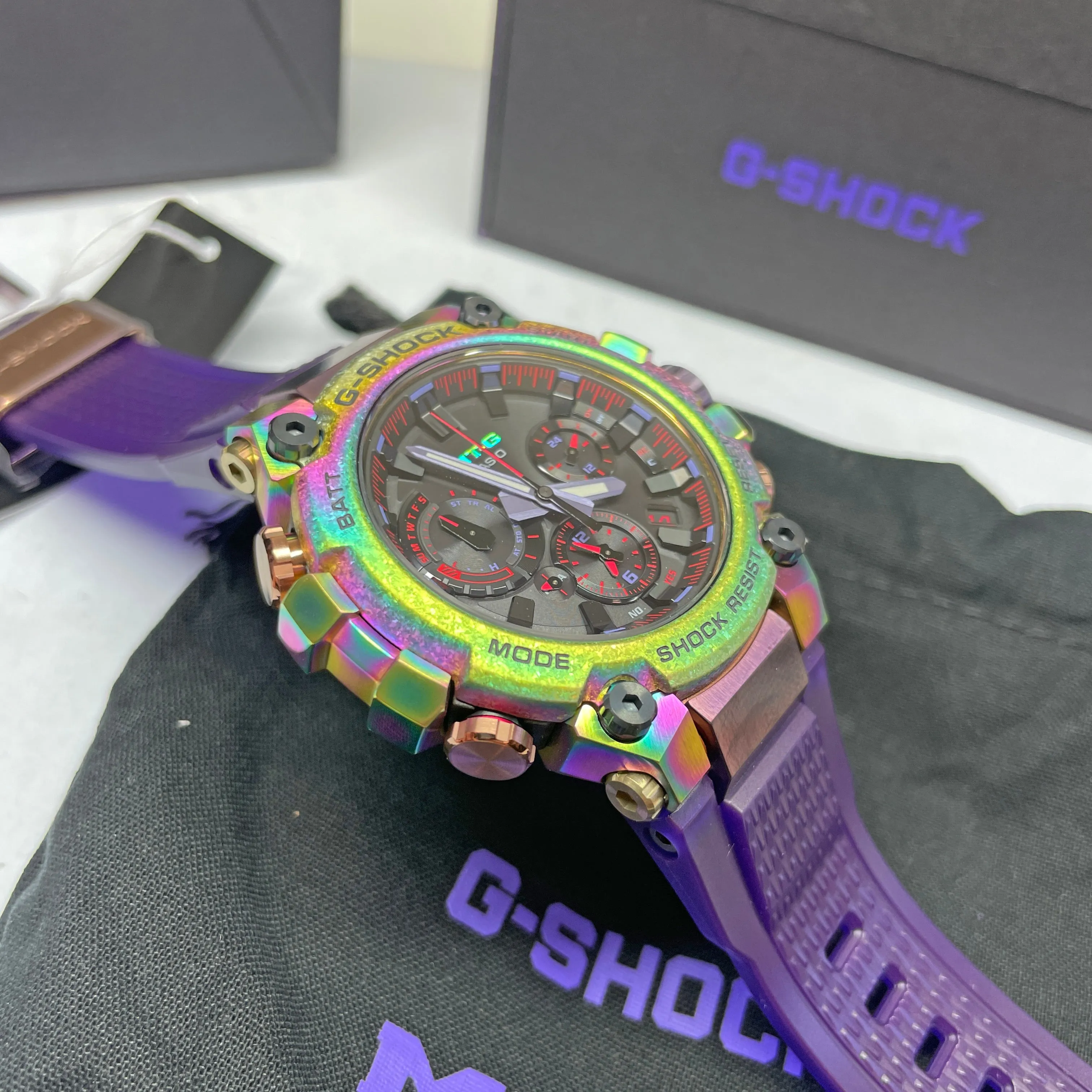 Casio G-Shock MTGB3000PRB-1 Aurora Oval Rainbow Purple Limited Edition MTG Watch