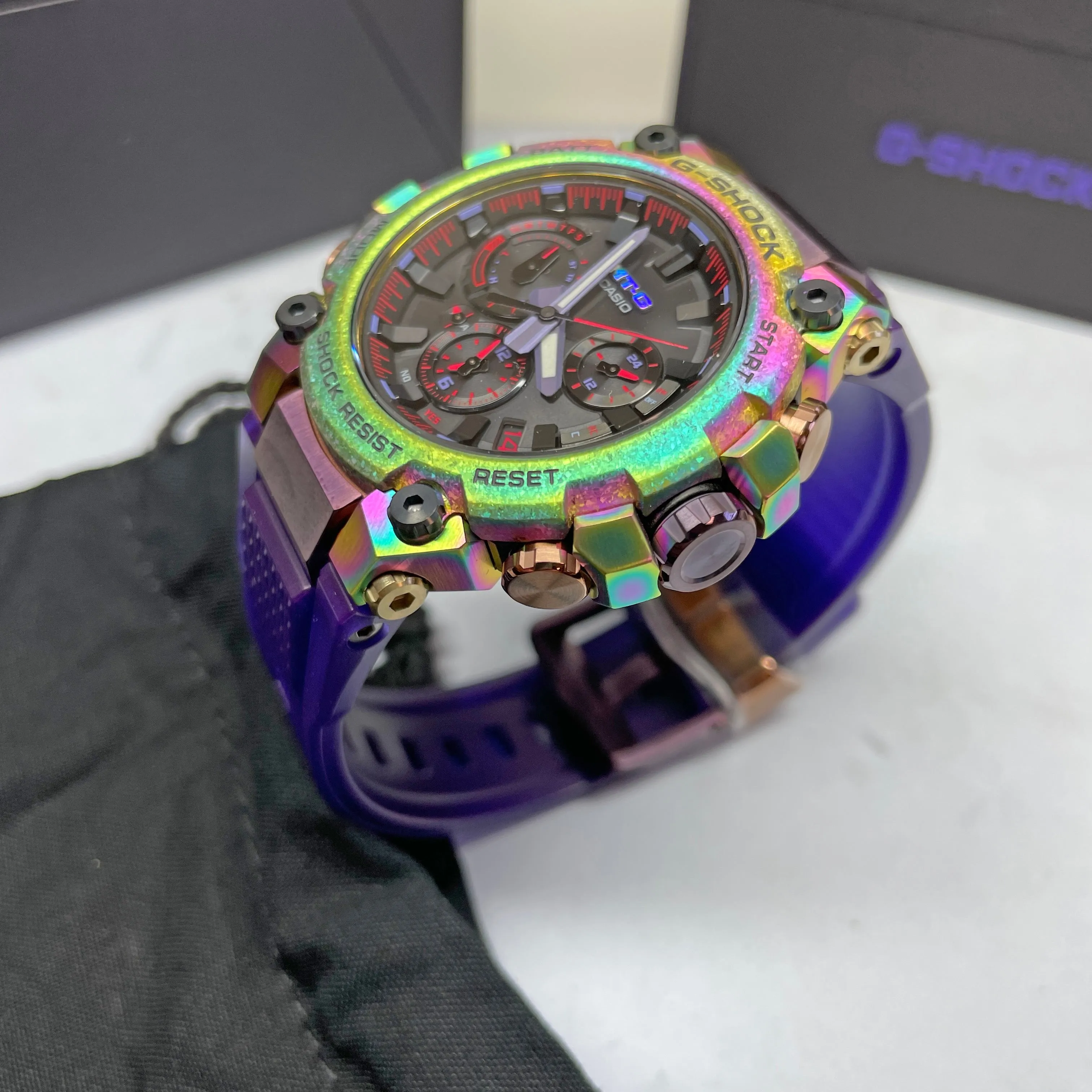 Casio G-Shock MTGB3000PRB-1 Aurora Oval Rainbow Purple Limited Edition MTG Watch