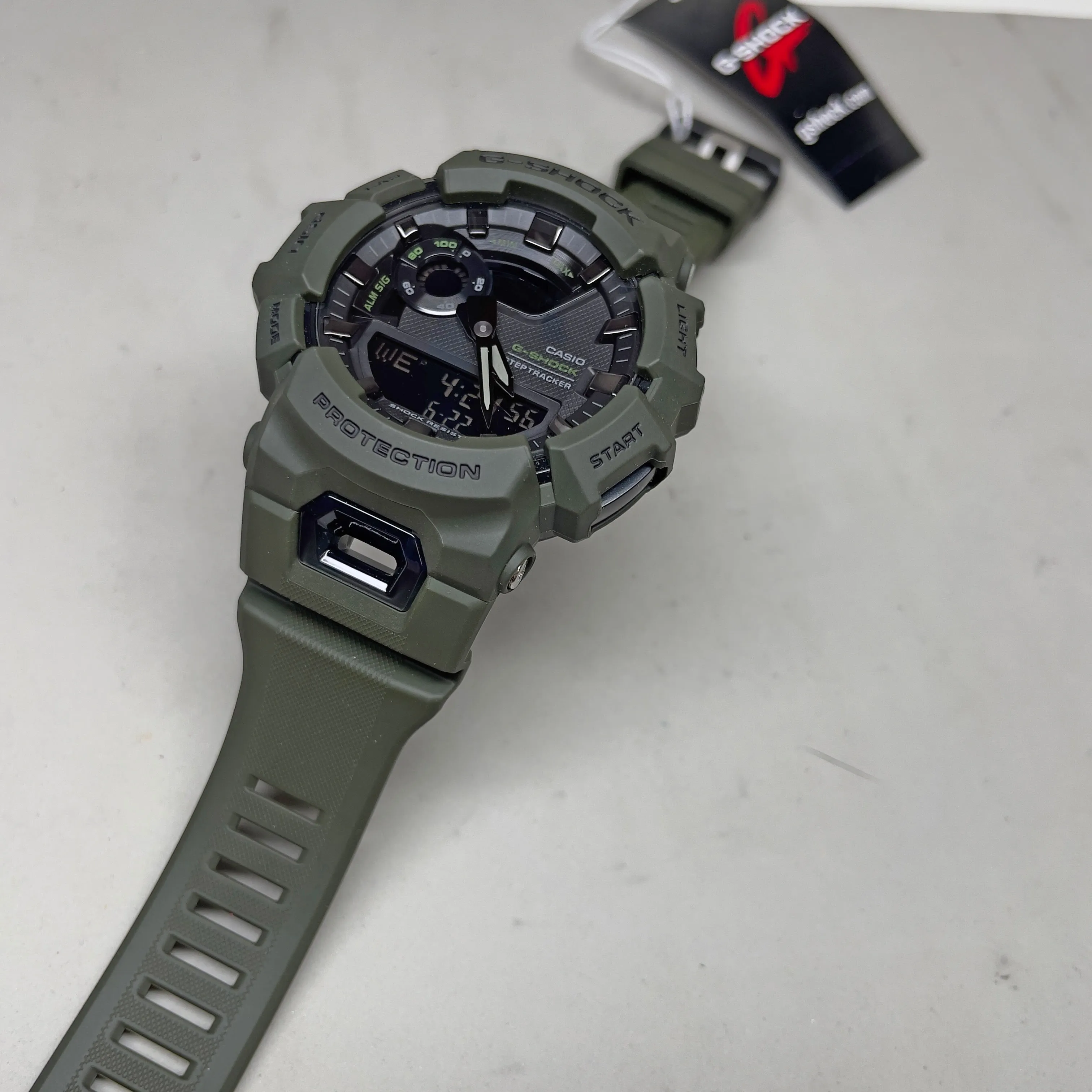 Casio G-Shock Olive Green StepTracker Analog-Digital Watch GBA900UU-3A