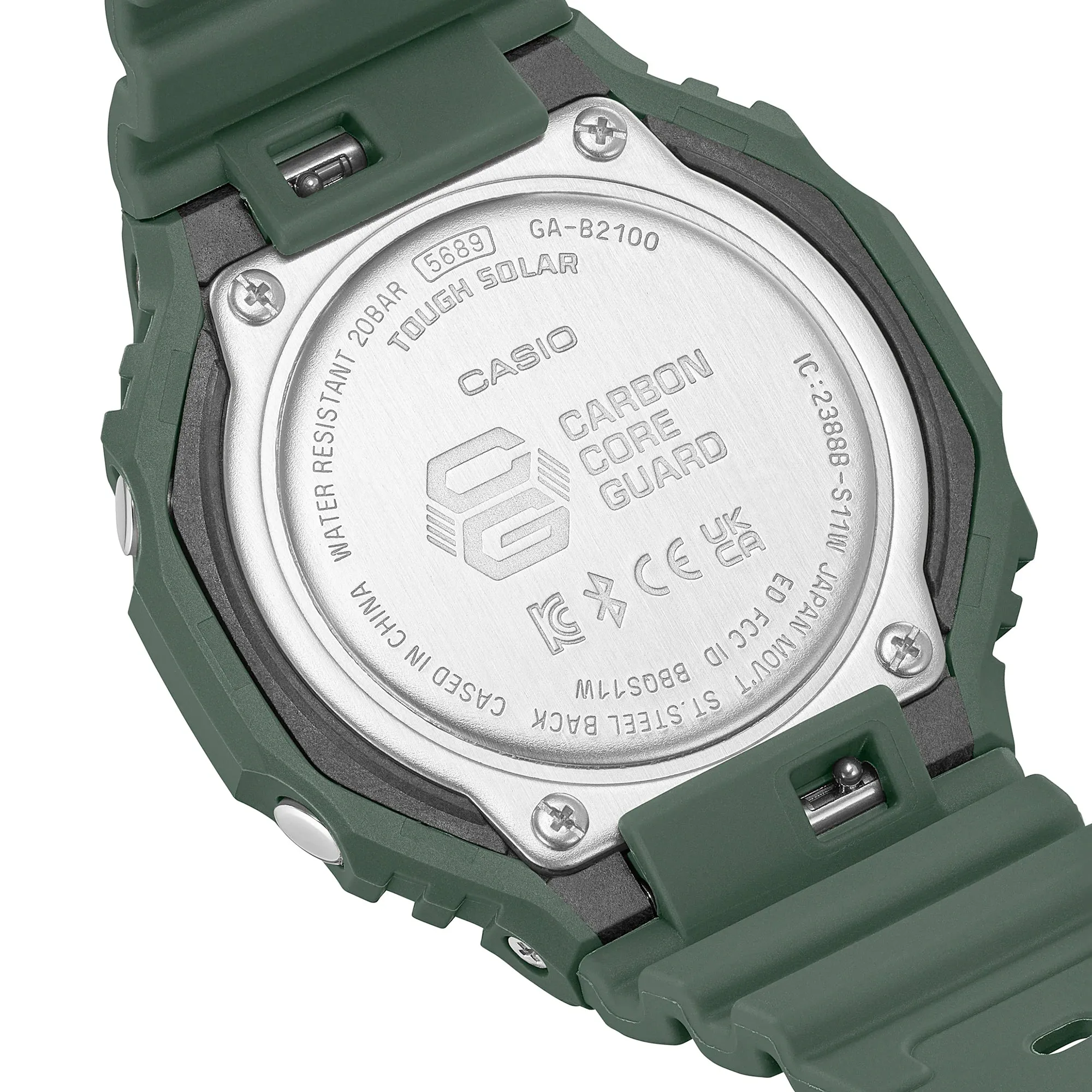 Casio G-Shock Solar Bluetooth 2100 Green CasiOak GAB2100-3A Watch