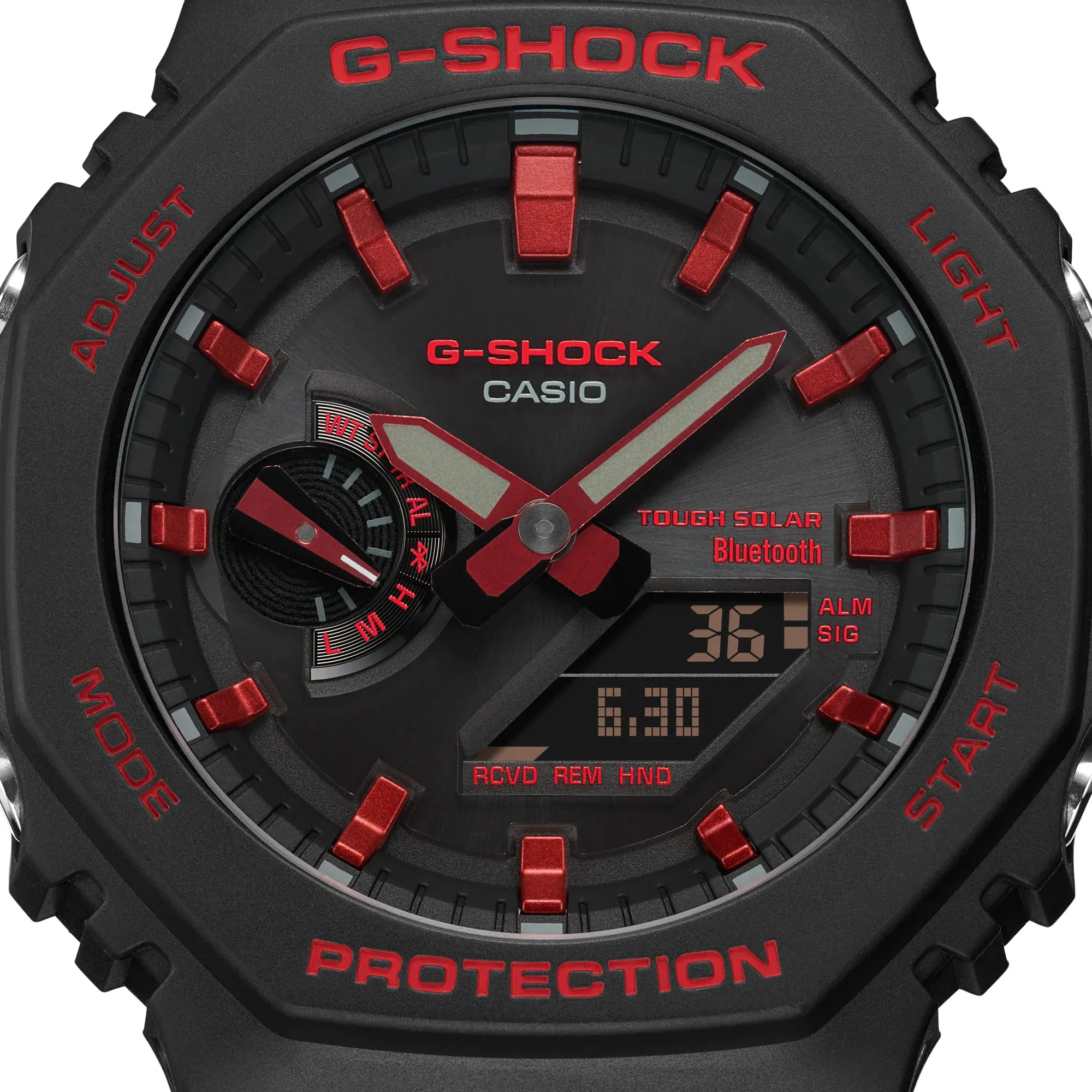 Casio G-Shock Solar Bluetooth 2100 Ignite Red CasiOak GAB2100BNR-1A Bluetooth