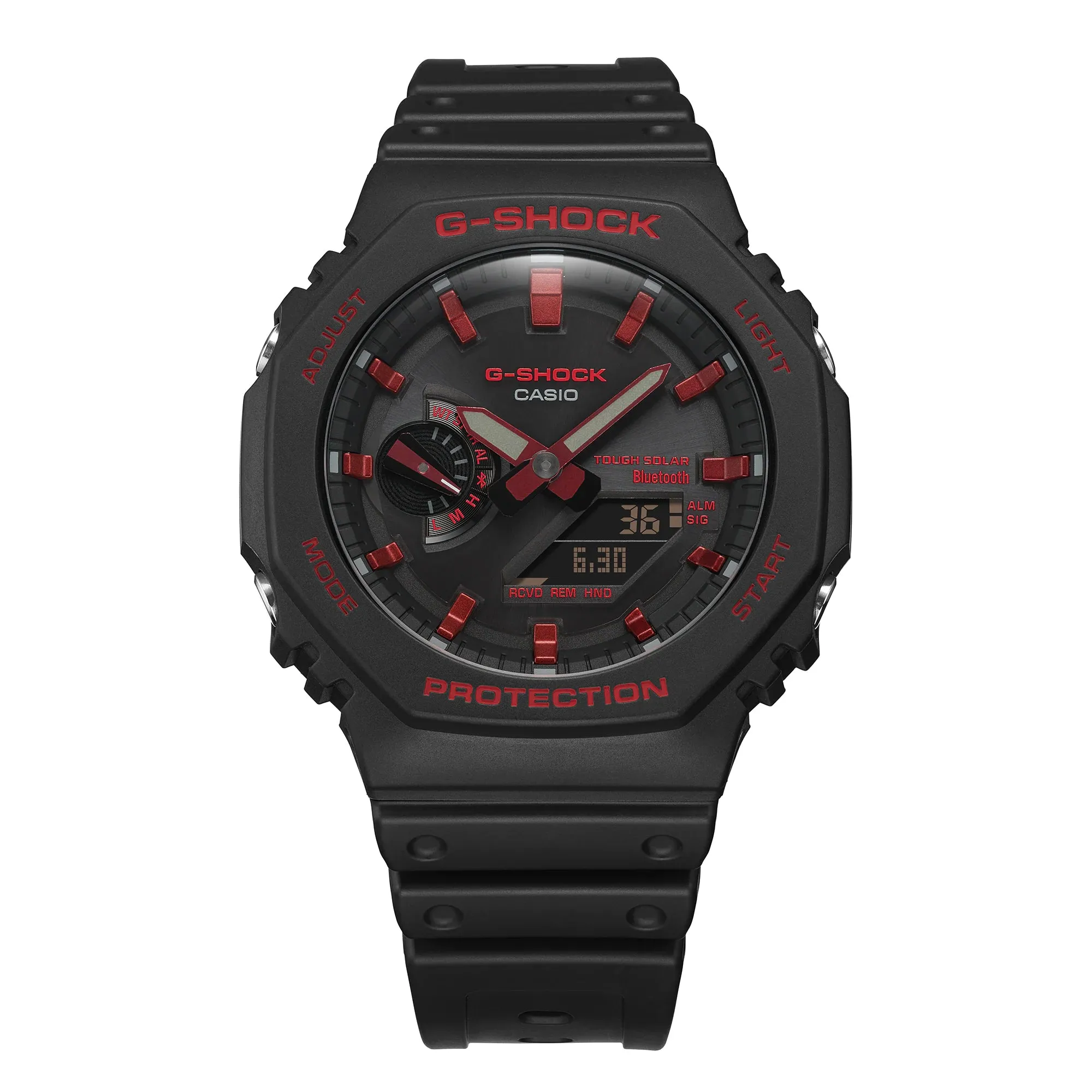 Casio G-Shock Solar Bluetooth 2100 Ignite Red CasiOak GAB2100BNR-1A Bluetooth