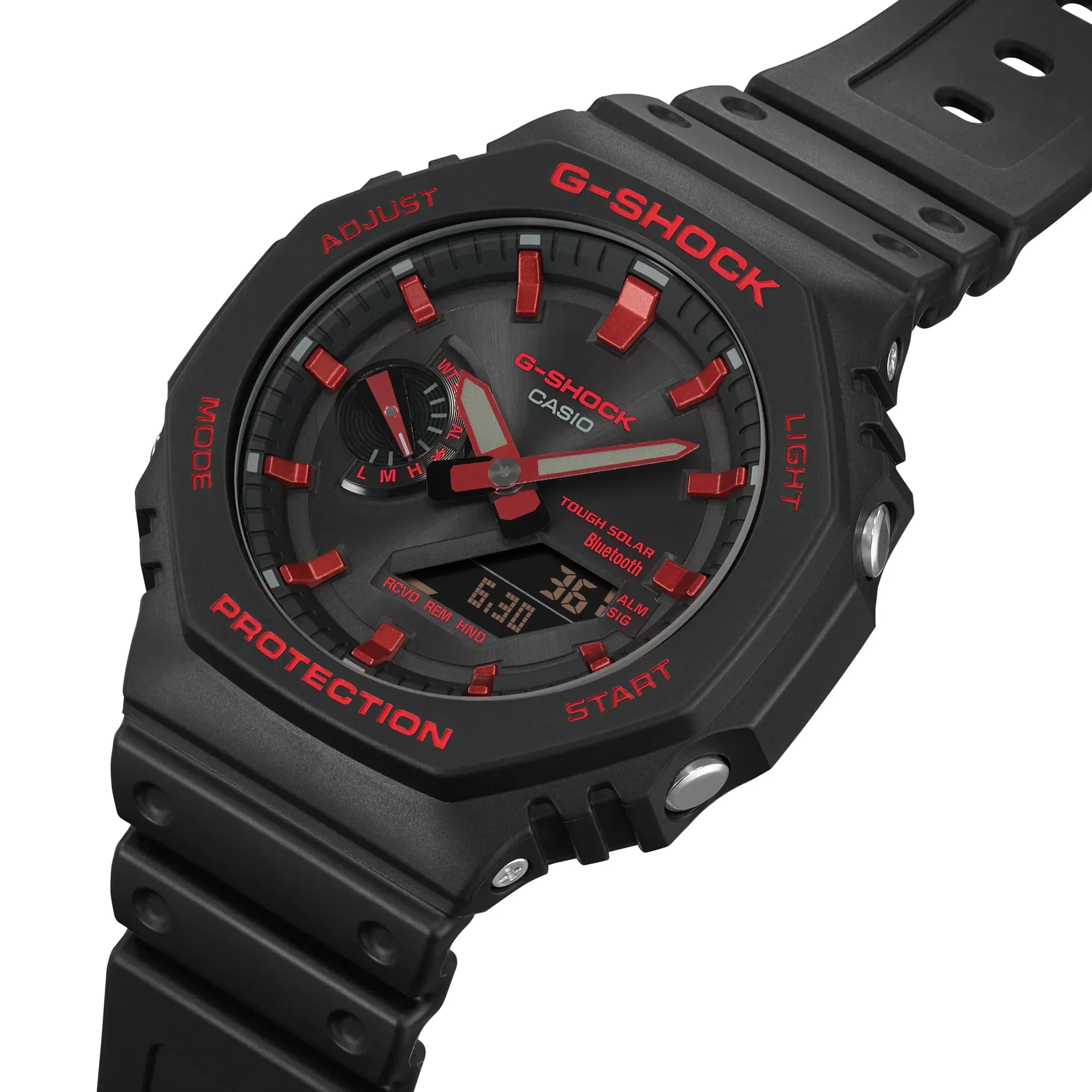 Casio G-Shock Solar Bluetooth 2100 Ignite Red CasiOak GAB2100BNR-1A Bluetooth