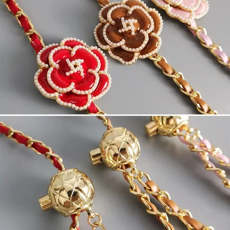 CHANEL Inspired Flower chain lanyard