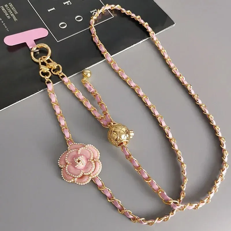 CHANEL Inspired Flower chain lanyard