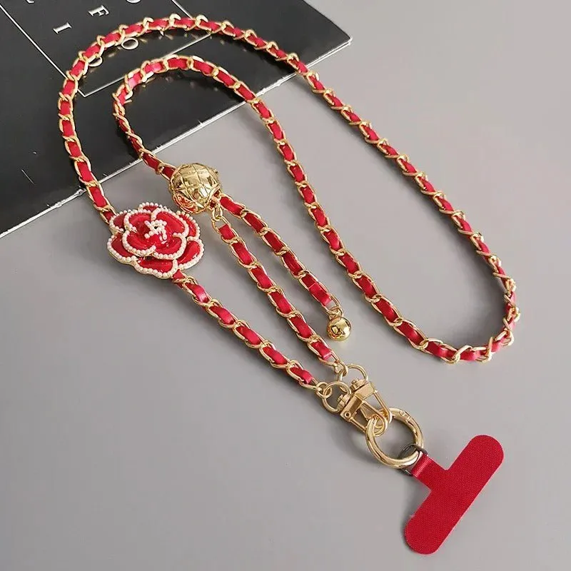 CHANEL Inspired Flower chain lanyard