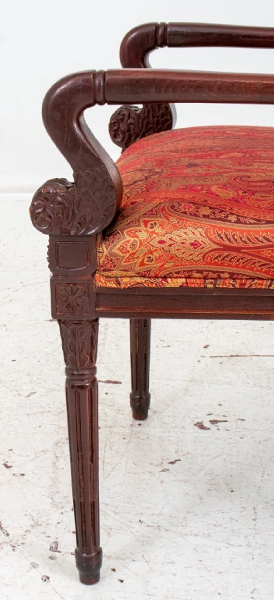 Sure! How about: Elegant Charles X Style Scroll Arm Chair for Home Décor?