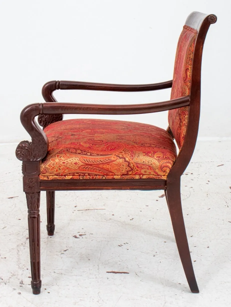 Sure! How about: Elegant Charles X Style Scroll Arm Chair for Home Décor?