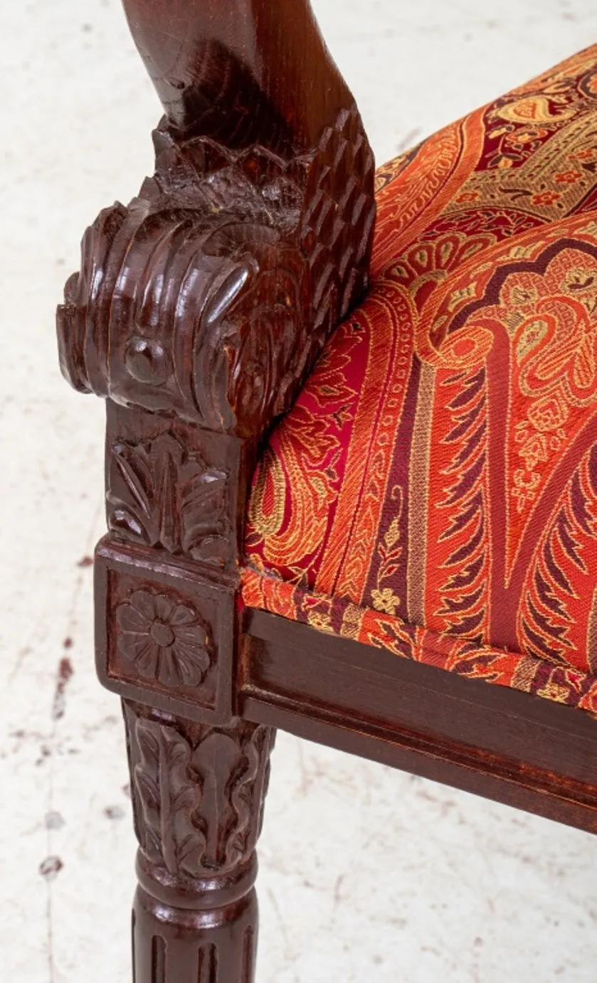 Sure! How about: Elegant Charles X Style Scroll Arm Chair for Home Décor?