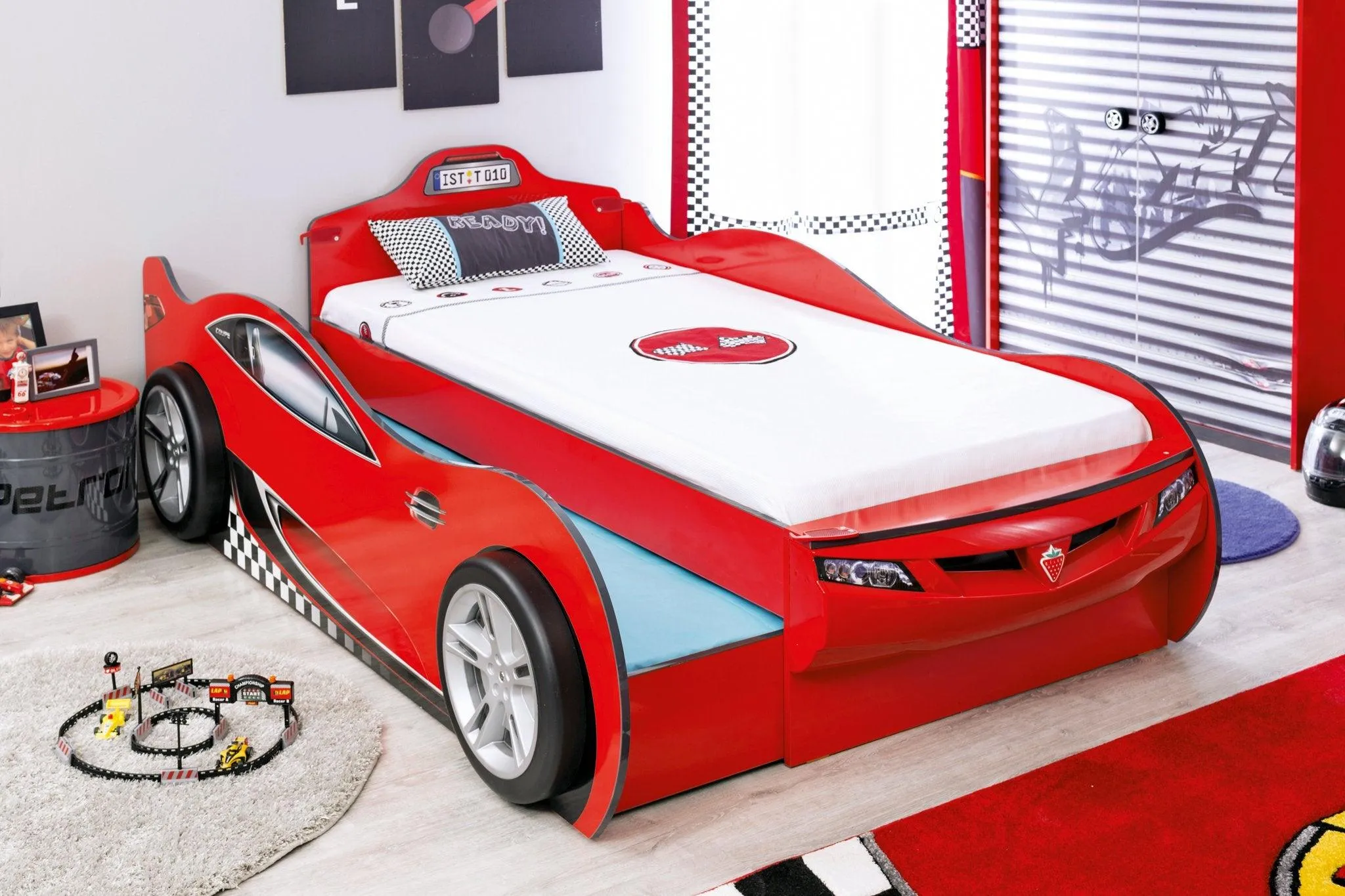 Cilek Coupe Carbed (With Friend Bed) (Red) (90X190 - 90X180 Cm)